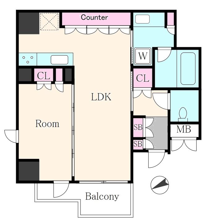 ジオ四谷三栄町 3階号室 間取り