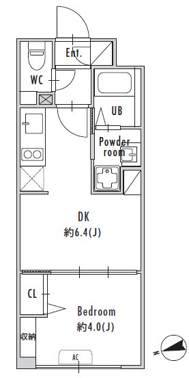 プライマル大塚 104号室 間取り