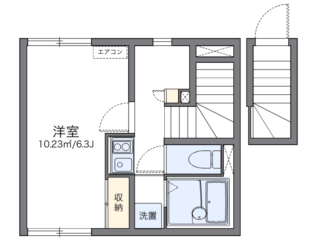 レオネクストシオン北沢 202号室 間取り