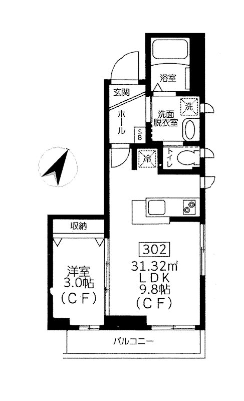 プティサリチェ  302号室 間取り