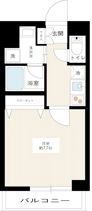 ＡＲＣＯＢＡＬＥＮＯ ＳＡＫＵＲＡＳＨＩＮＭＡＣＨＩ 0103号室 間取り