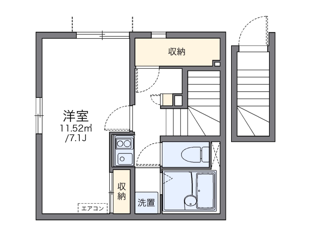 レオネクストライクヒストリー 201号室 間取り