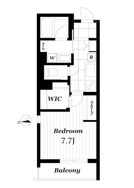 風香東新宿  203号室 間取り