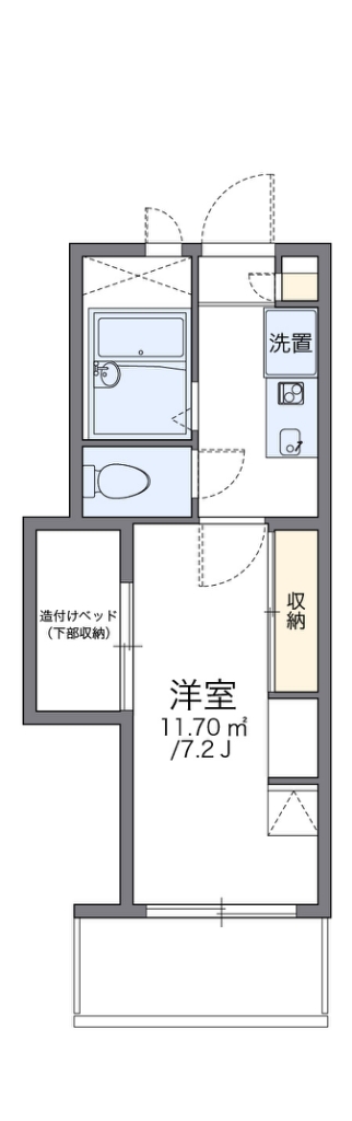 レオパレス駒場東大前 204号室 間取り