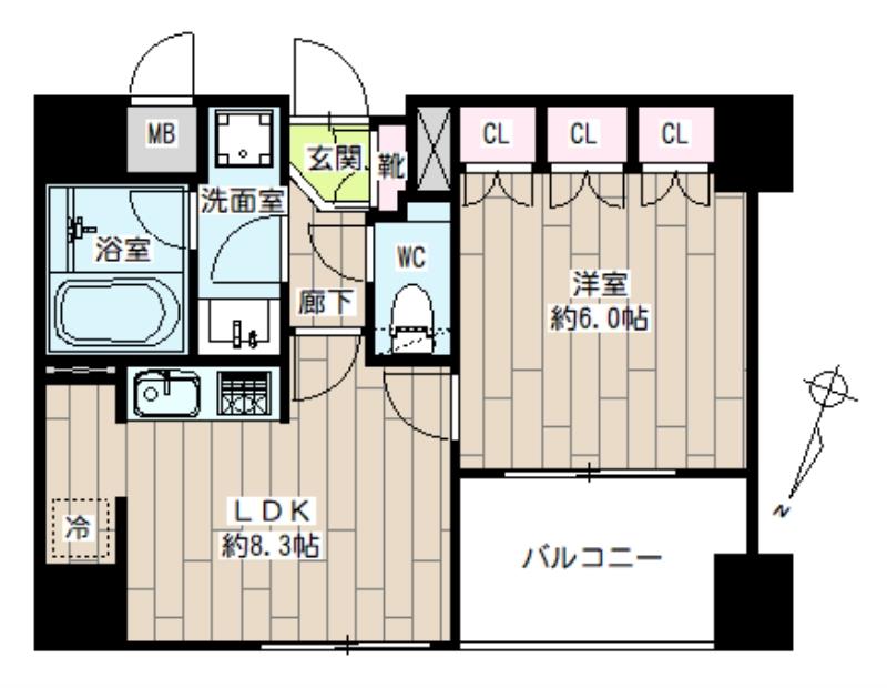 ルジェンテ目黒 01104号室 間取り