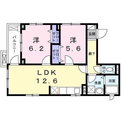 ソレイユ深沢 302号室 間取り
