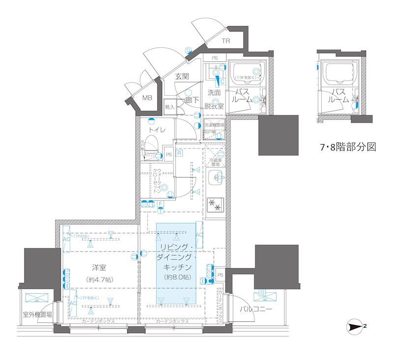 ZOOM信濃町 1004号室 間取り