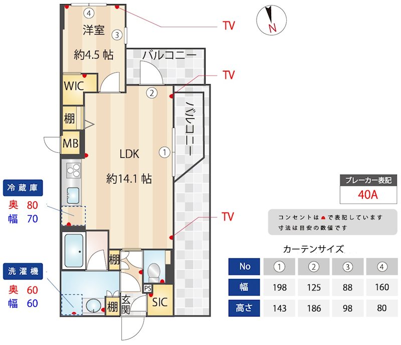 ZOOM信濃町 507号室 間取り