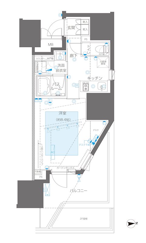 ZOOM信濃町 301号室 間取り
