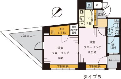 コンフォート東新宿 802号室 間取り