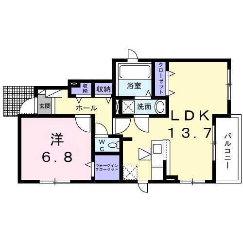 ホフヌング弐番館 101号室 間取り