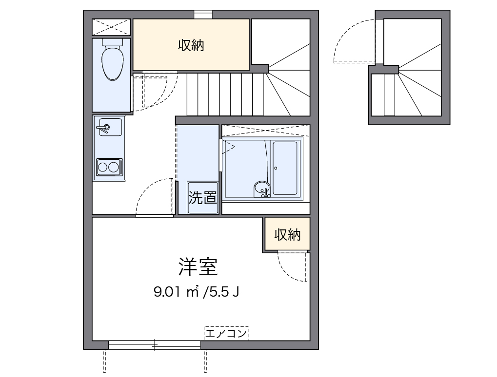 クレイノ戸越銀座 202号室 間取り