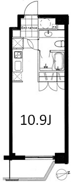 フレンシア麻布十番ノース 206号室 間取り