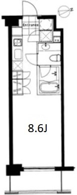 フレンシア麻布十番ノース 405号室 間取り