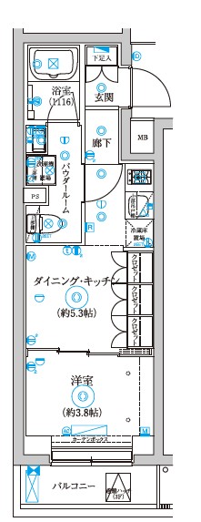 セジョリ中野富士見町 102号室 間取り