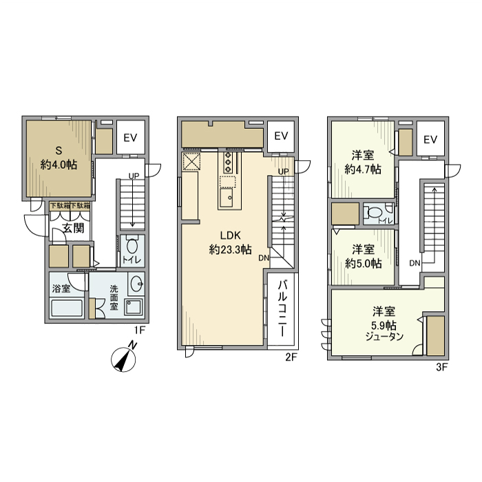南池袋戸建 間取り