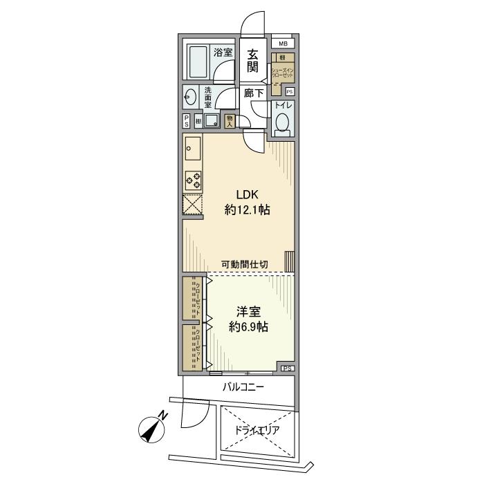 ベルヴィラージュ目黒 202号室 間取り