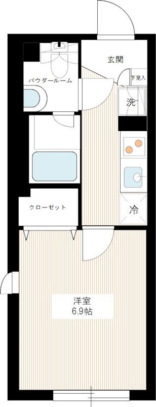 ハーモニーフラッツ中目黒 0301号室 間取り