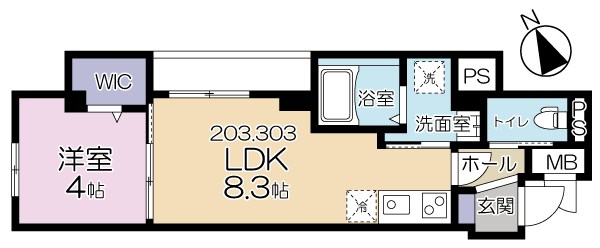 Green Garden YOTSUYA 203号室 間取り