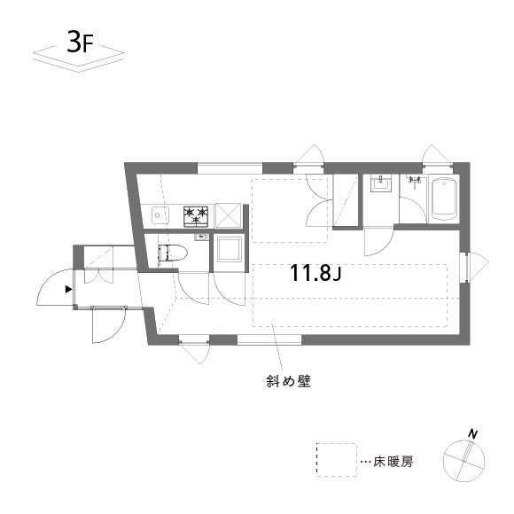 kif annex 301号室 間取り