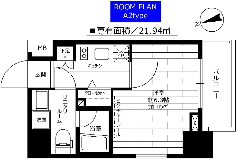 ステージグランデ東池袋駅前 804号室 間取り