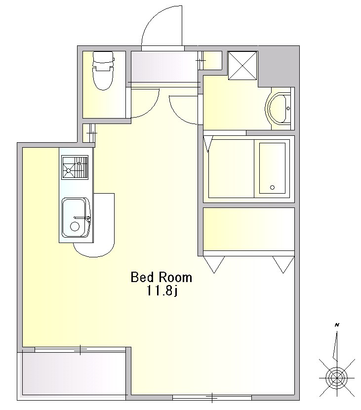 グリフォン 202号室 間取り
