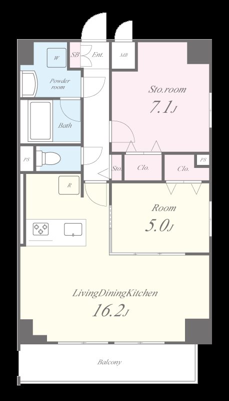 第一辻ビル 0702号室 間取り