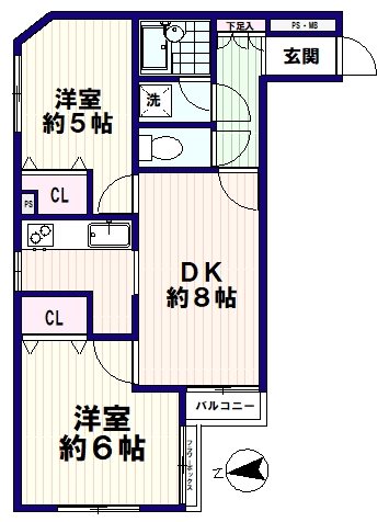カーサ・デ・セビーア弥生 206号室 間取り