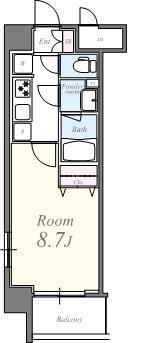 ル マノアール 0703号室 間取り