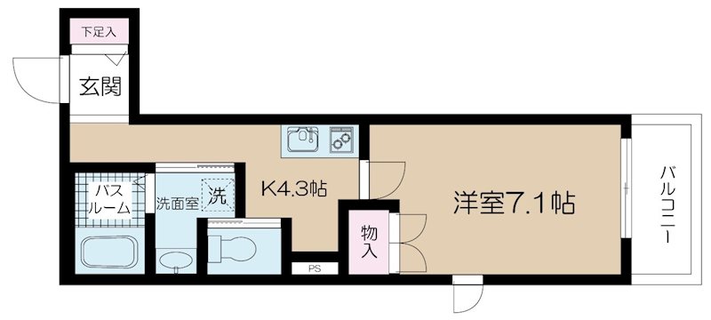 アルム西新宿 間取り図