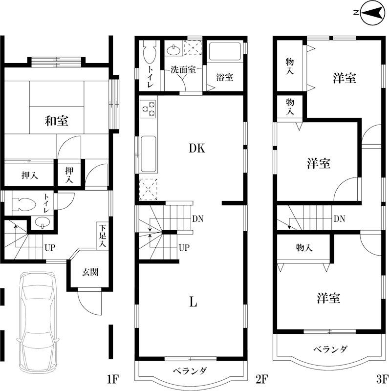 渋谷区本町3丁目戸建 間取り