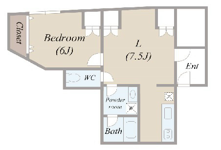 高輪ハウス 2F号室 間取り
