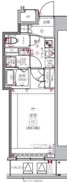 セジョリ新宿西落合 0402号室 間取り