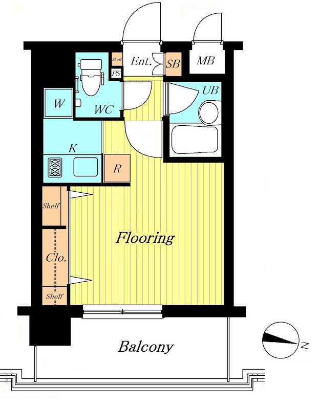 アクロス赤坂 705号室 間取り