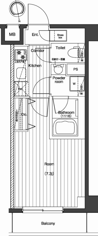 プレミアムキューブG北新宿 間取り図