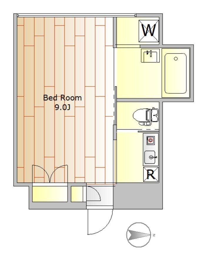 スカイワード下馬 203号室 間取り