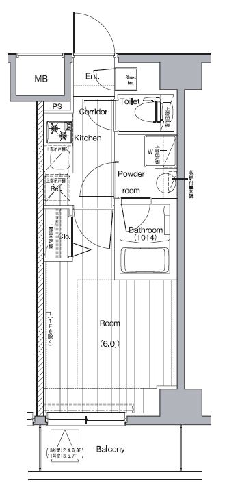プレミアムキューブＧ西大井 803号室 間取り