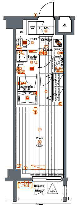 PREMIUM CUBE目黒東山♯ｍｏ 間取り図