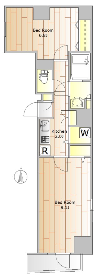 リクレイシア西麻布Ⅰ番館 間取り図
