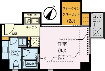 ル・コフレ 401号室 間取り
