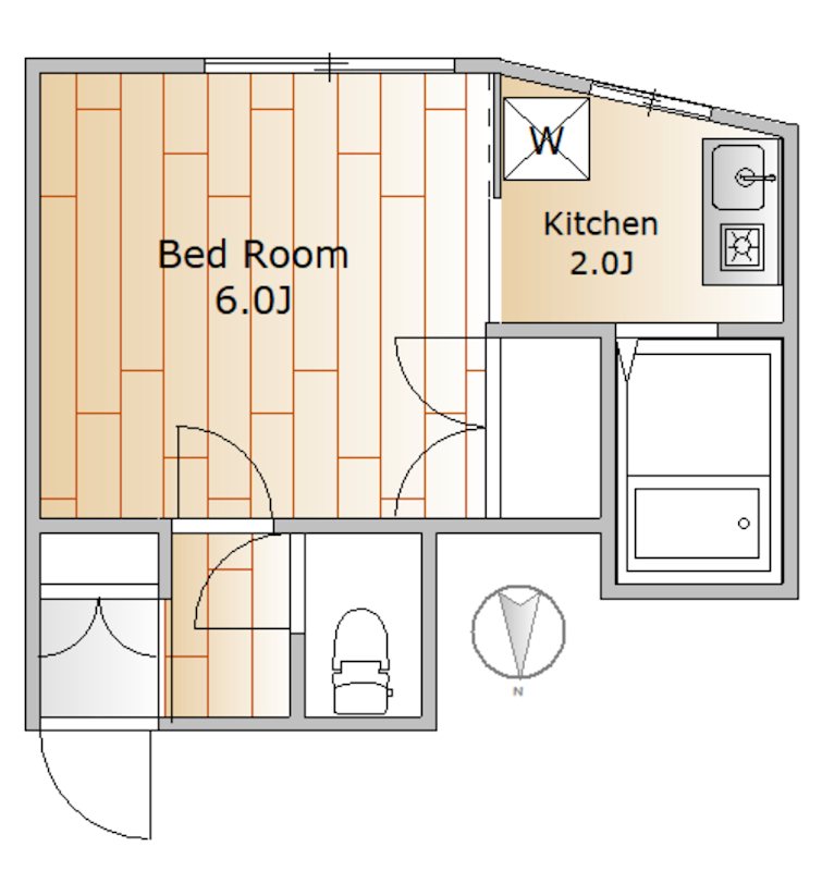 ウイングエステート二子 間取り図