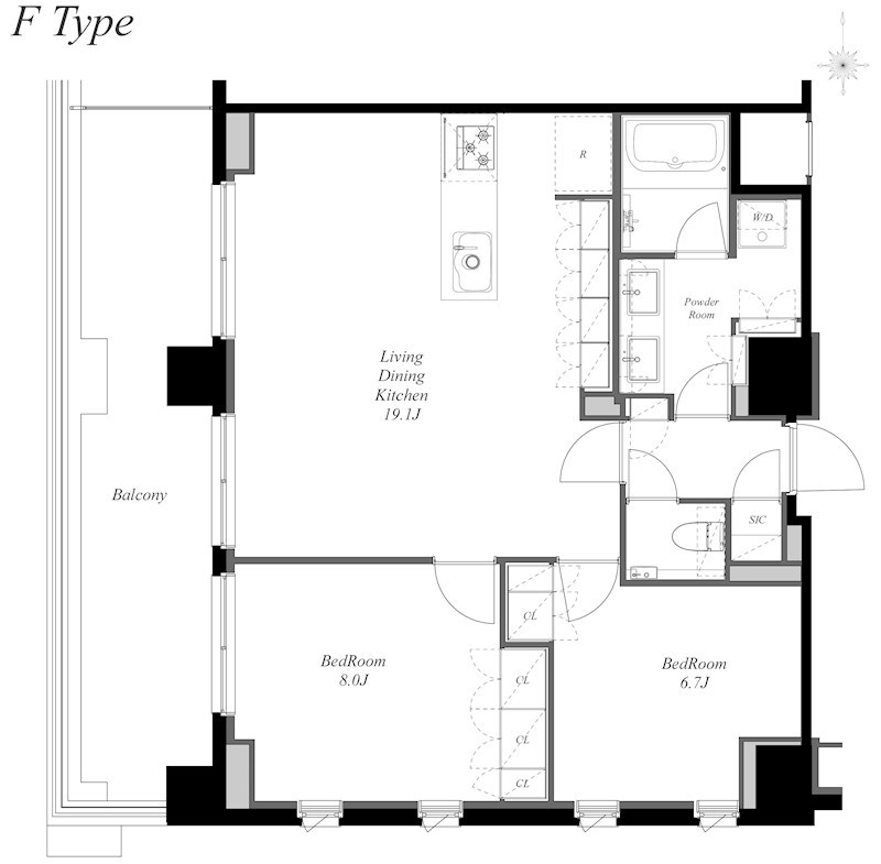 MINAMIAZABU　NORTH 間取り図