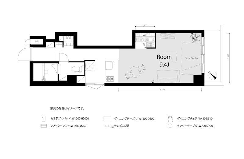 セブンスターマンシヨン第10、五反田 間取り図