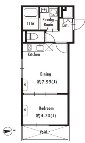 プライマル東新宿 間取り図