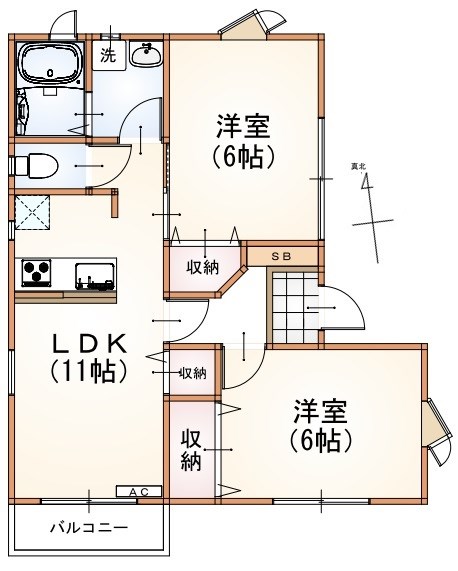 ルーミー千歳台 間取り図