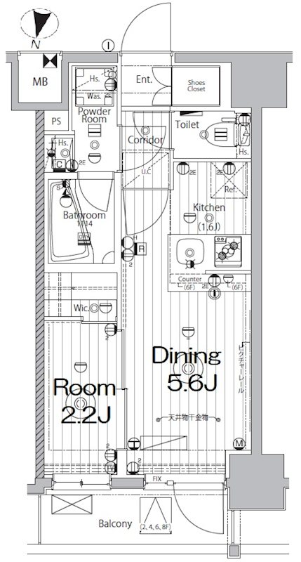 メイクス新中野アジールコート 間取り図