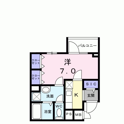 ベル西早稲田 間取り図