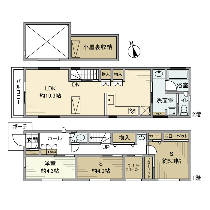 松庵戸建 間取り図