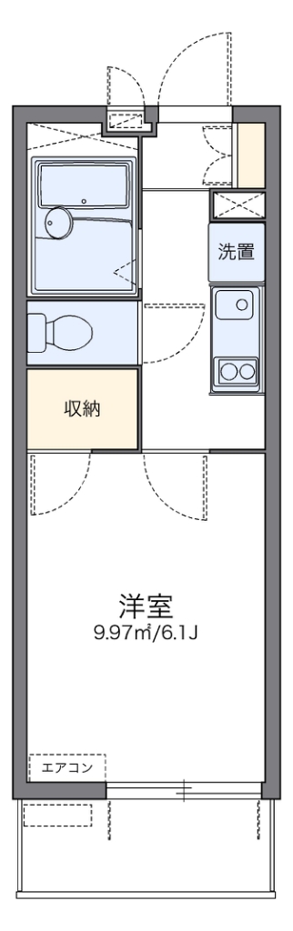 レオパレス門咲 間取り図
