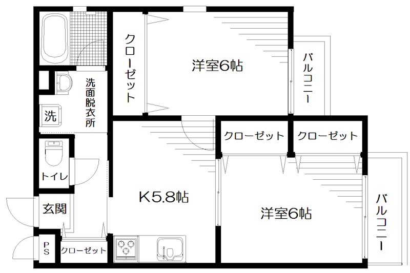 サンピア白山． 間取り図